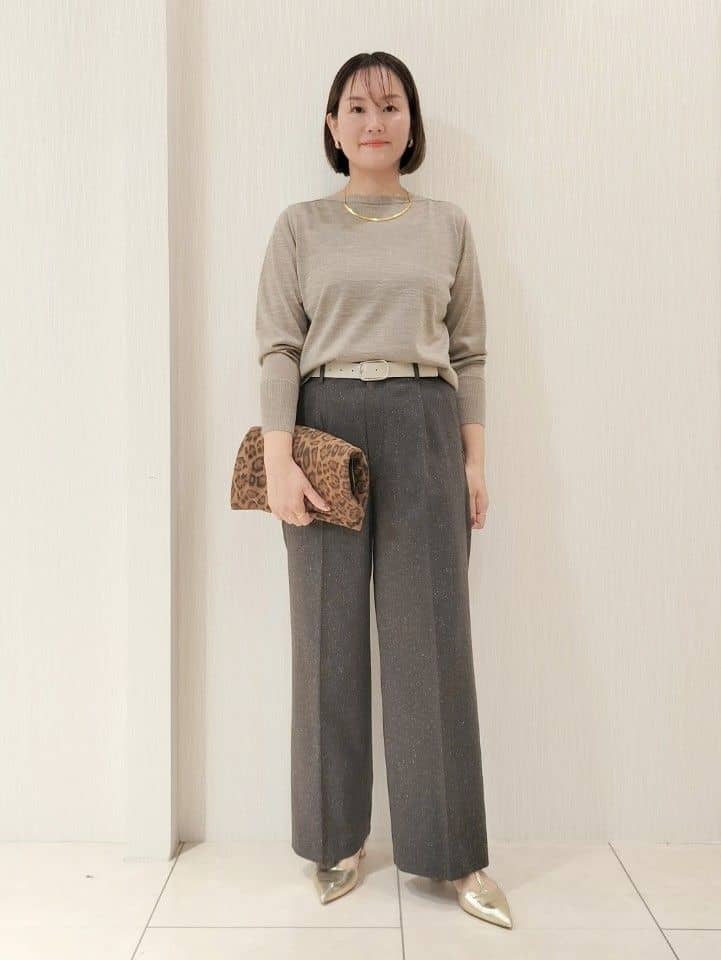 naokoさんの「UNTITLED｜【アンサンブル可/洗える/ボタンなし】シルクウールカシミヤ 着流しカーディガン」を使ったコーディネート