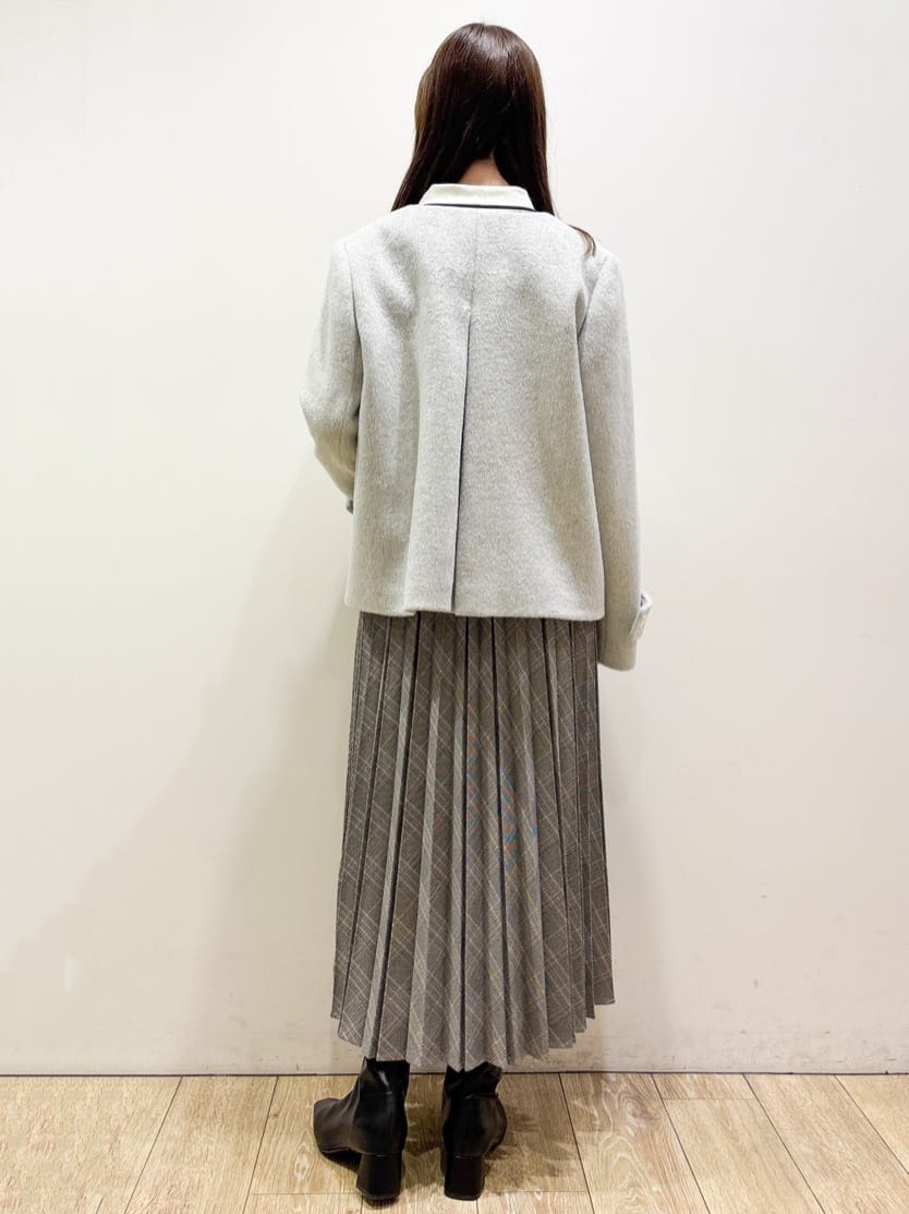 ayaさんの「index｜ノーカラーショートコート」を使ったコーディネート