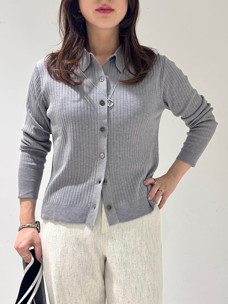 そんさんの「INDIVI｜【トレンド】衿付きワイドリブニット」を使ったコーディネート