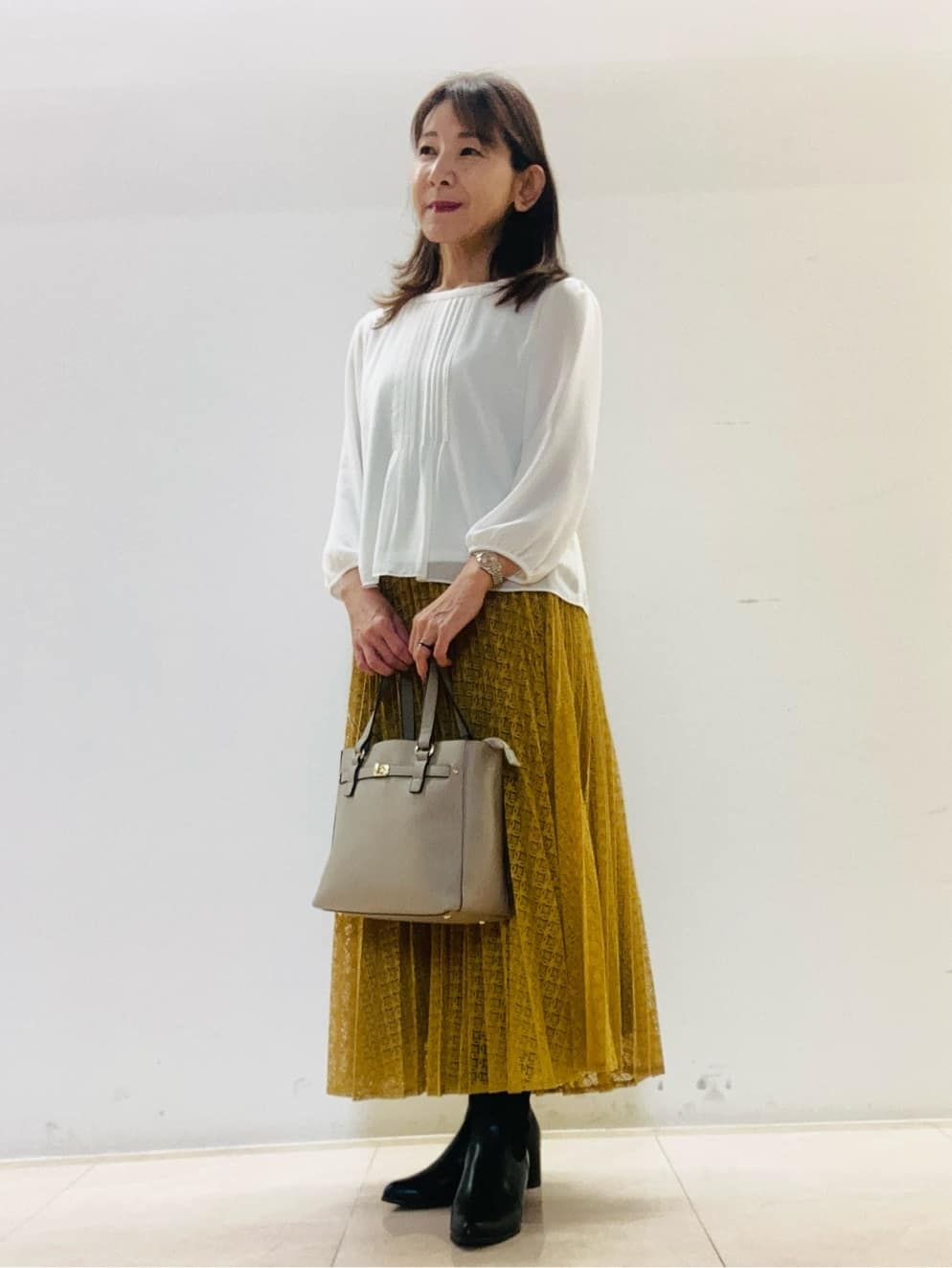 kurodaさんの「Reflect｜【SS-4Lサイズ】ピンタック&times;スカラレースブラウス」を使ったコーディネート