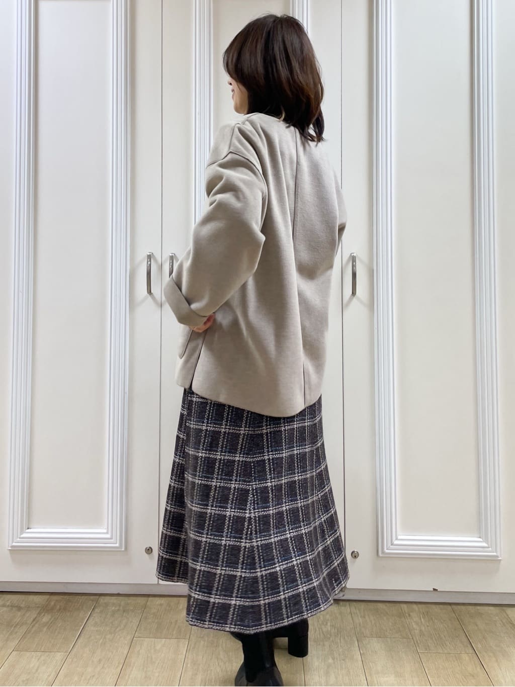 めいさんの「Reflect｜【体型カバー／ゆったり着られる◎】リラクシーパイルコート」を使ったコーディネート