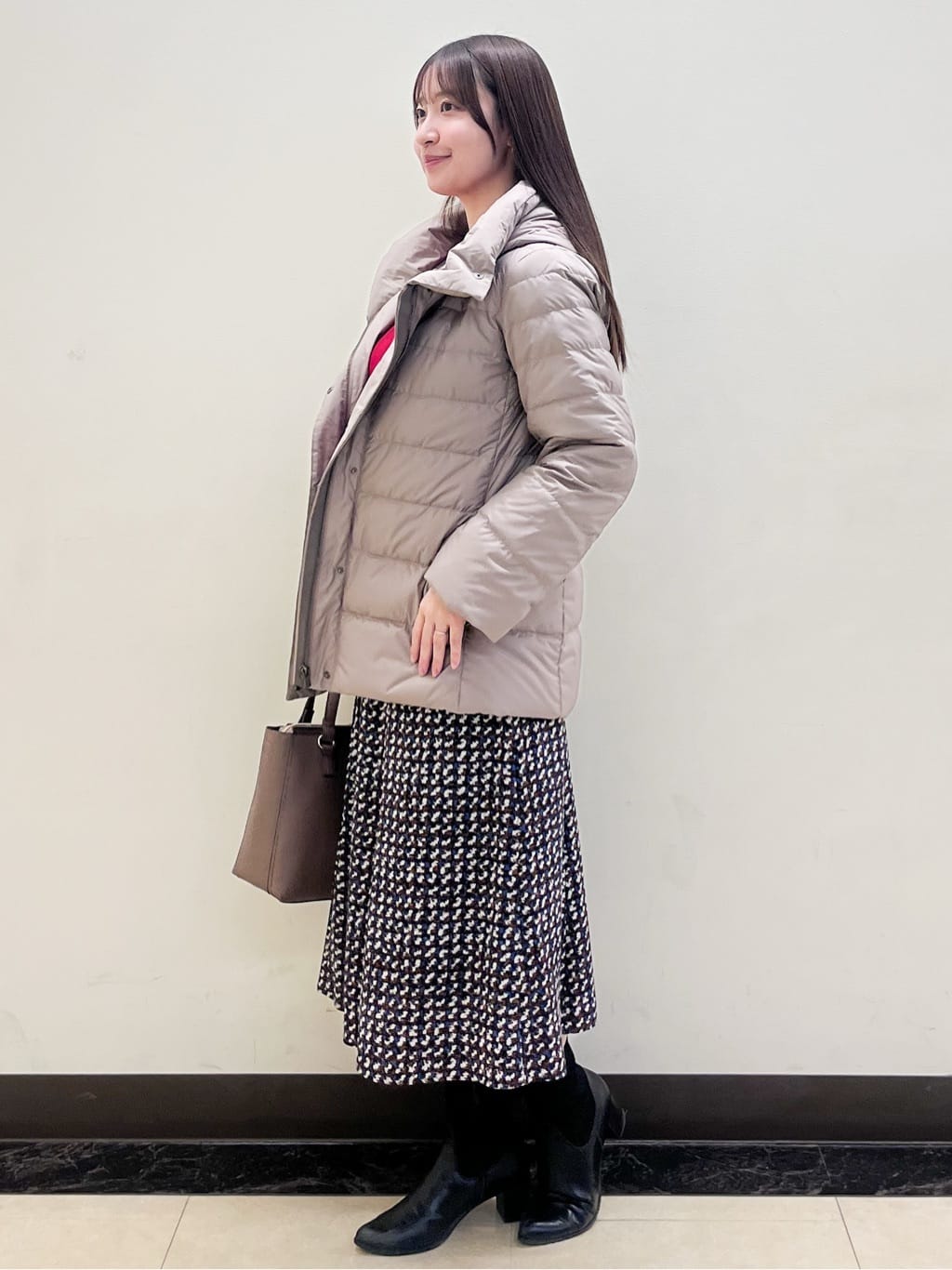 mikikoさんの「Reflect｜【SS-4Lサイズ】フーデッドミドルダウンコート」を使ったコーディネート