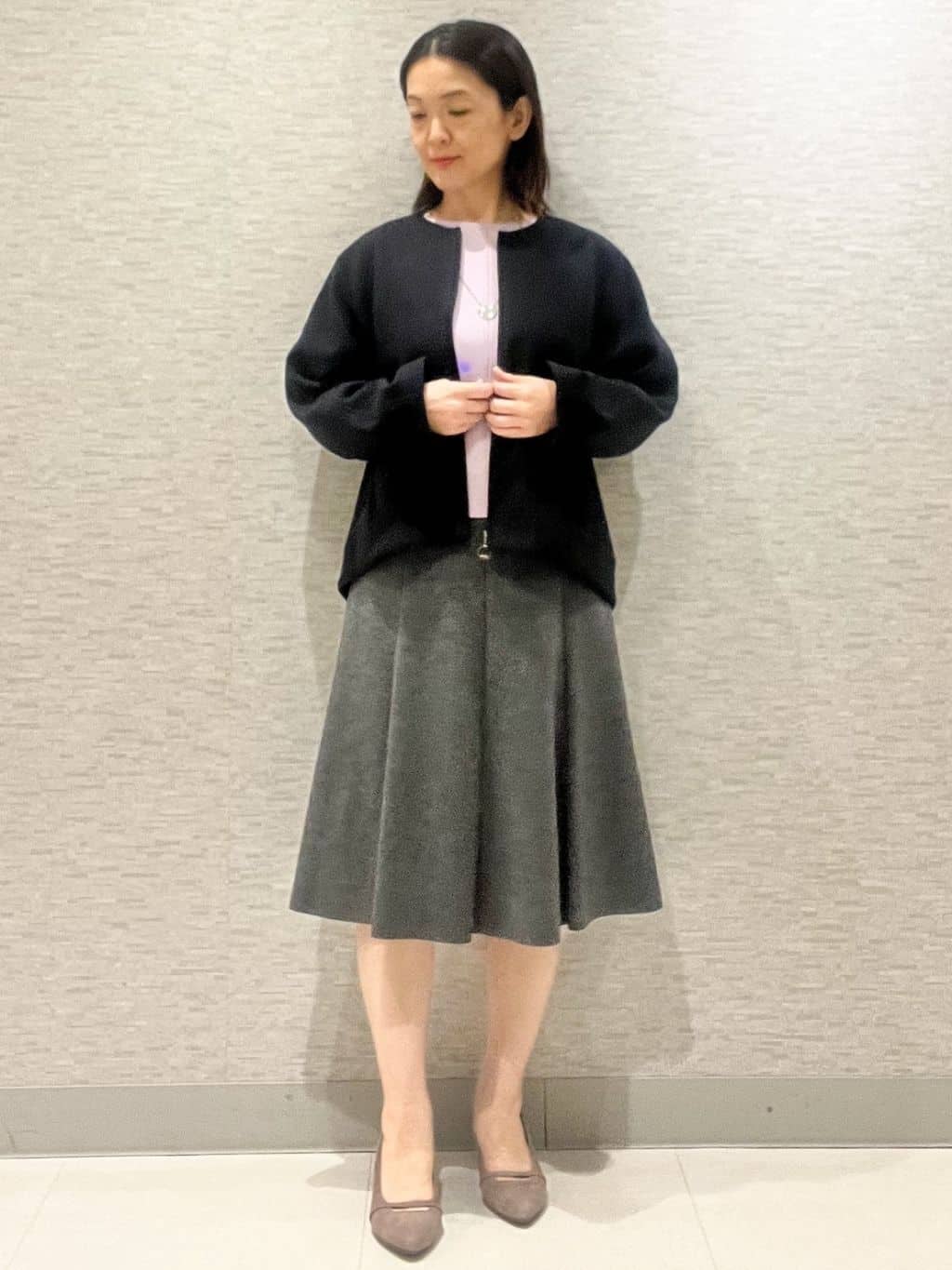 marikoさんの「Reflect｜【ゆったりシルエット】ジャージメルトンコクーンジャケット」を使ったコーディネート