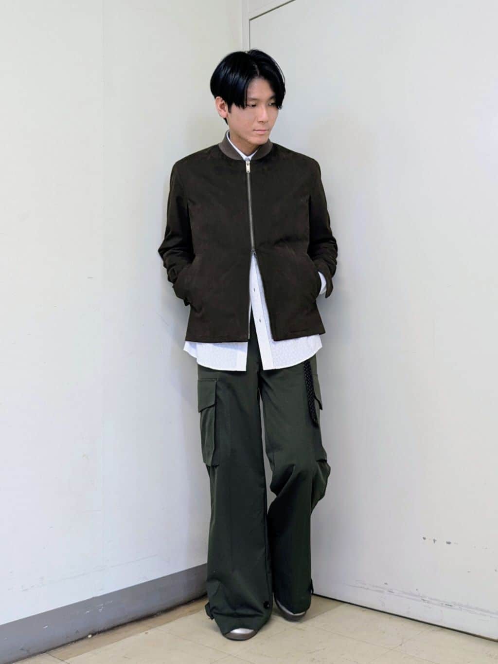 ryoさんの「TAKEO KIKUCHI｜アマレッタ（R）スウェード MA－1 ブルゾン」を使ったコーディネート