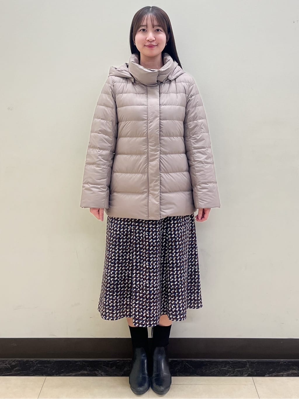 mikikoさんの「Reflect｜【SS-4Lサイズ】フーデッドミドルダウンコート」を使ったコーディネート