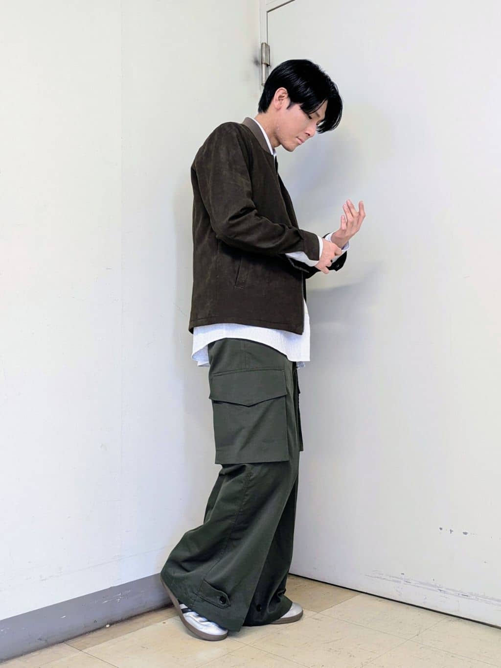 ryoさんの「TAKEO KIKUCHI｜アマレッタ（R）スウェード MA－1 ブルゾン」を使ったコーディネート