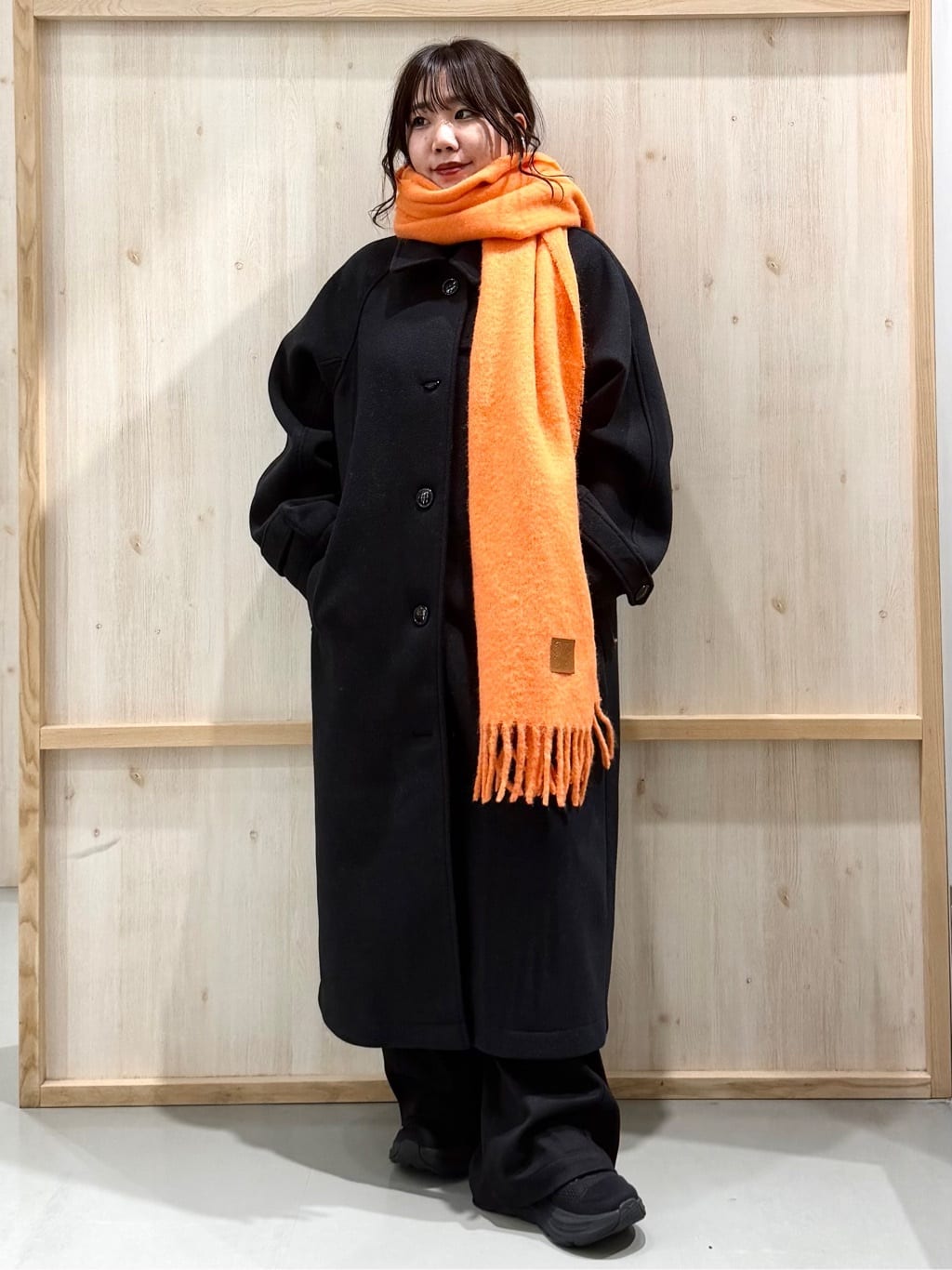nanaさんの「THE SHOP TK｜ジャージメルトンスタンドカラーコート」を使ったコーディネート