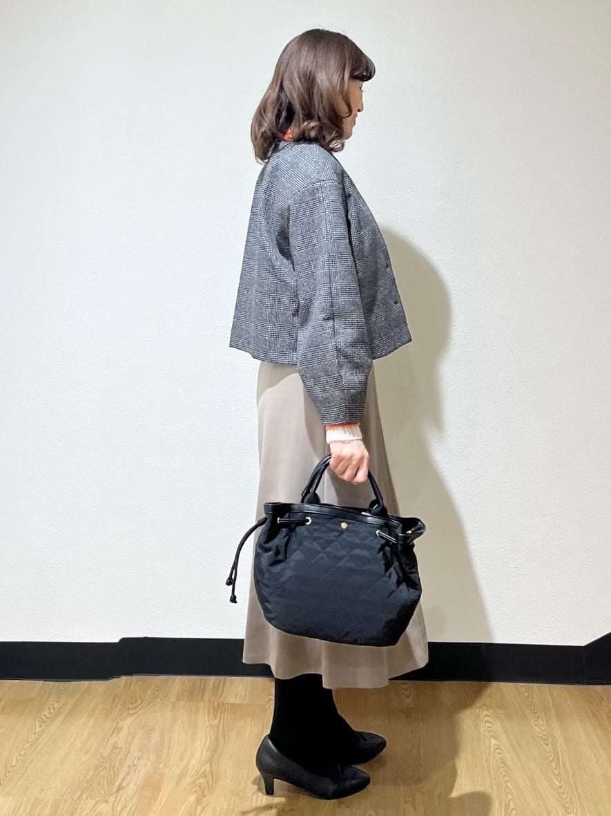 ayaさんの「Reflect｜【秋映え／重ね着風スタイルに◎】フリルプリーツスリーブニット」を使ったコーディネート