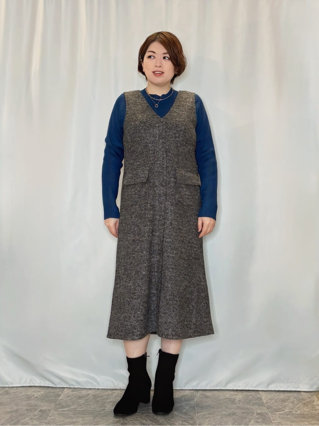 たみさんの「SHOO･LA･RUE｜【S-LL】上品さを纏う やわらかフェイクスエード ミドル丈ブルゾン」を使ったコーディネート
