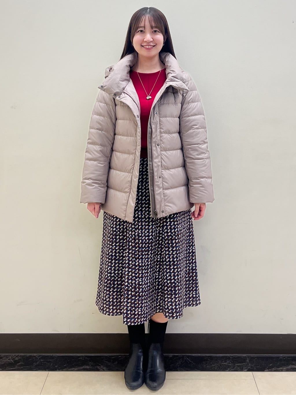 mikikoさんの「Reflect｜【SS-4Lサイズ】フーデッドミドルダウンコート」を使ったコーディネート