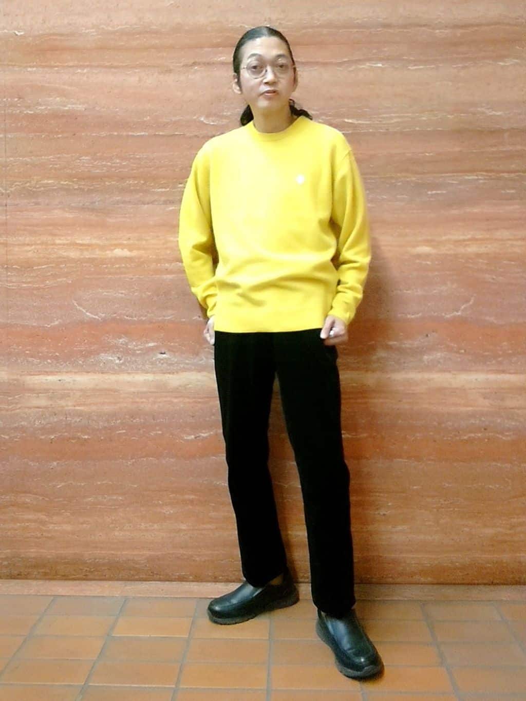 かしげるさんの「TAKEO KIKUCHI｜【Air Palette Knit】ワンポイント カラーニット プルオーバー」を使ったコーディネート