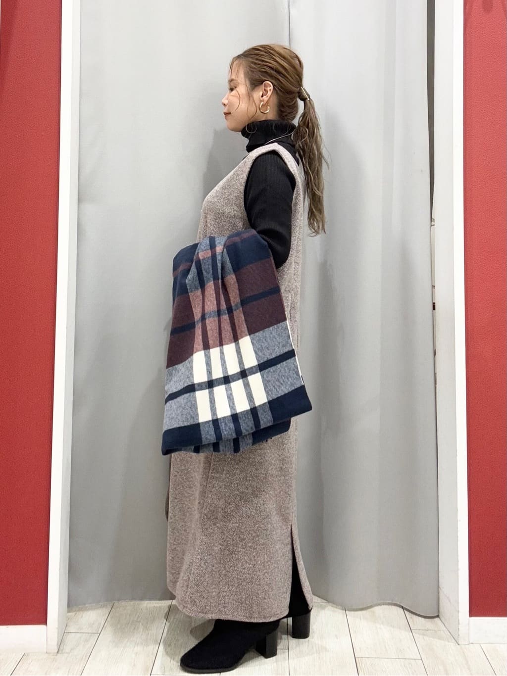 shioさんの「SHOO･LA･RUE｜起毛ニットブーツ」を使ったコーディネート
