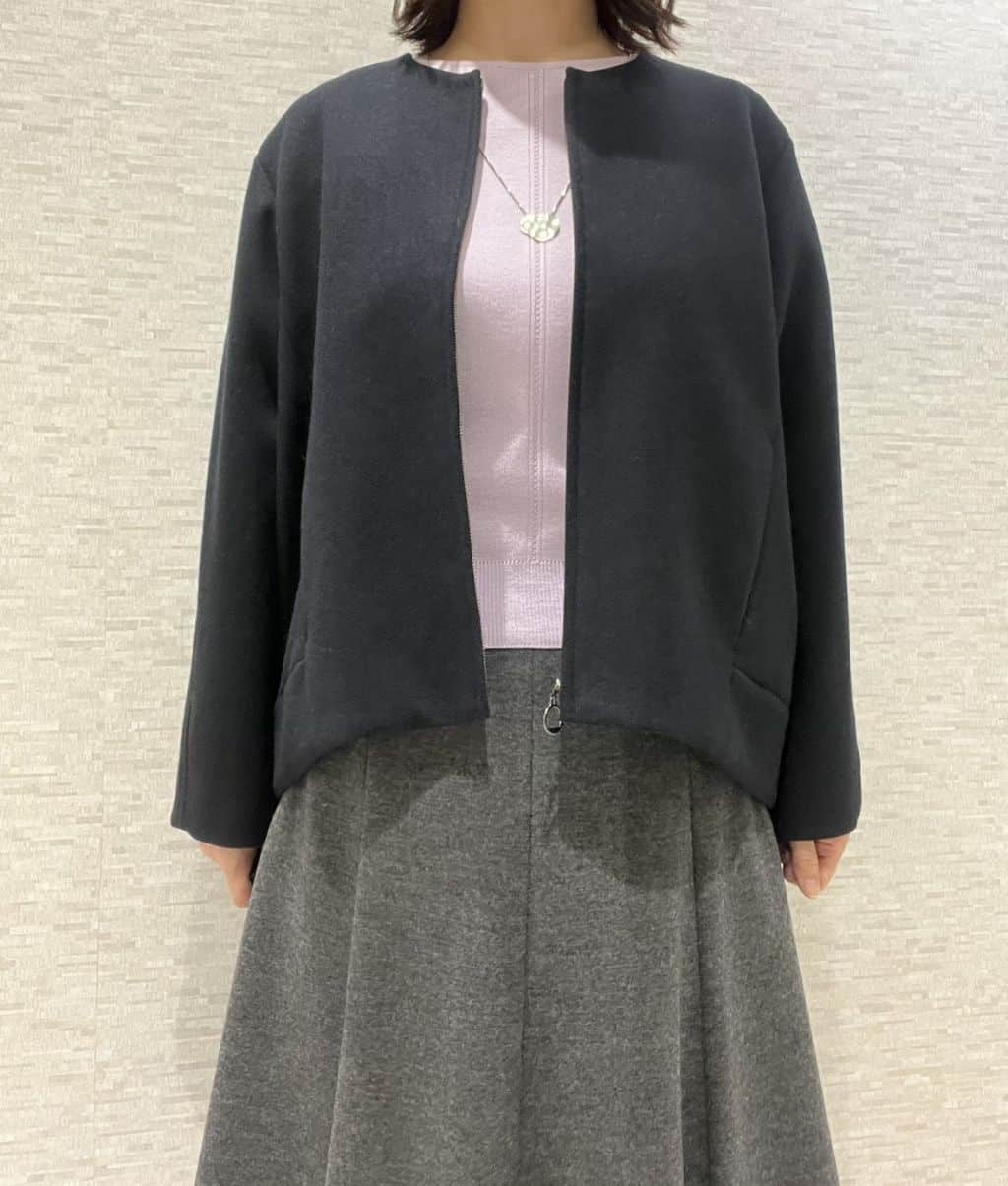 marikoさんの「Reflect｜【ゆったりシルエット】ジャージメルトンコクーンジャケット」を使ったコーディネート