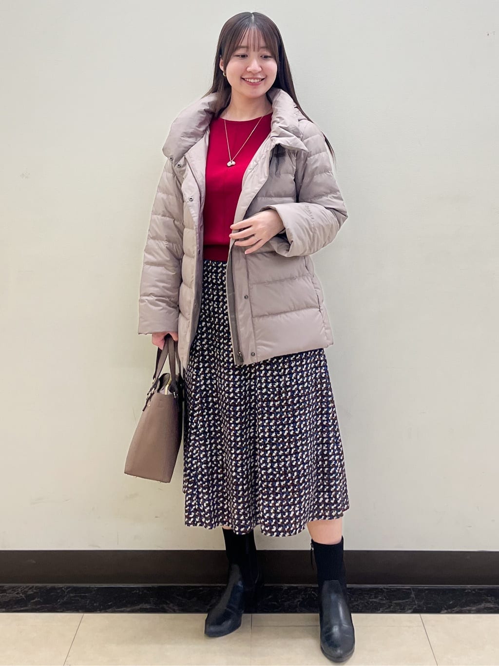 mikikoさんの「Reflect｜【SS-4Lサイズ】フーデッドミドルダウンコート」を使ったコーディネート