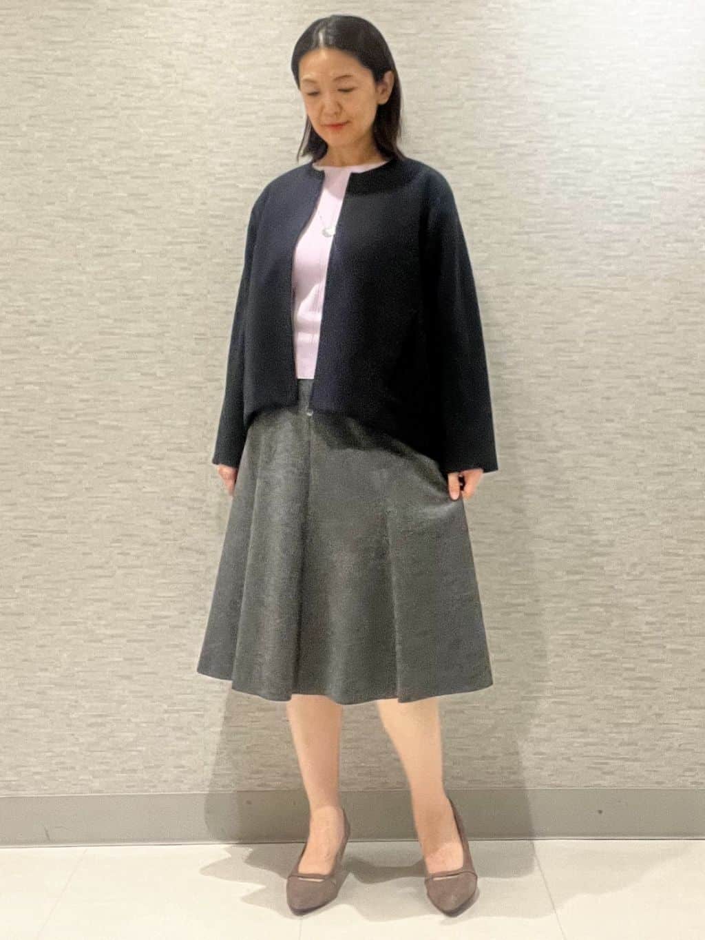 marikoさんの「Reflect｜【ゆったりシルエット】ジャージメルトンコクーンジャケット」を使ったコーディネート