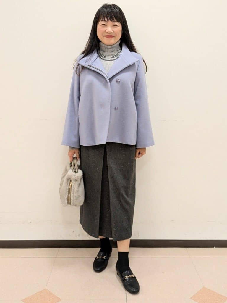 ともさんの「UNTITLED｜【着回しが効く／オンオフアウター】ウールショートコート」を使ったコーディネート