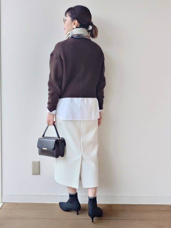 MUTSUKOさんの「UNTITLED｜【ゆったりサイズ／着丈短め】ジップニットカーディガン」を使ったコーディネート