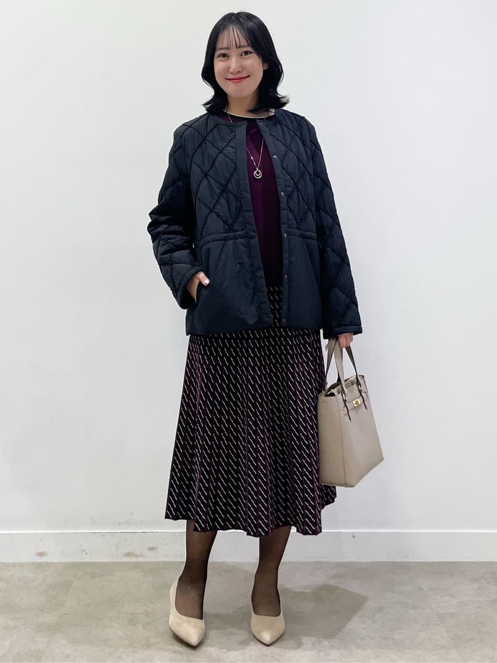 yukariさんの「Reflect｜【気軽な羽織に◎】中綿キルティングショートコート」を使ったコーディネート