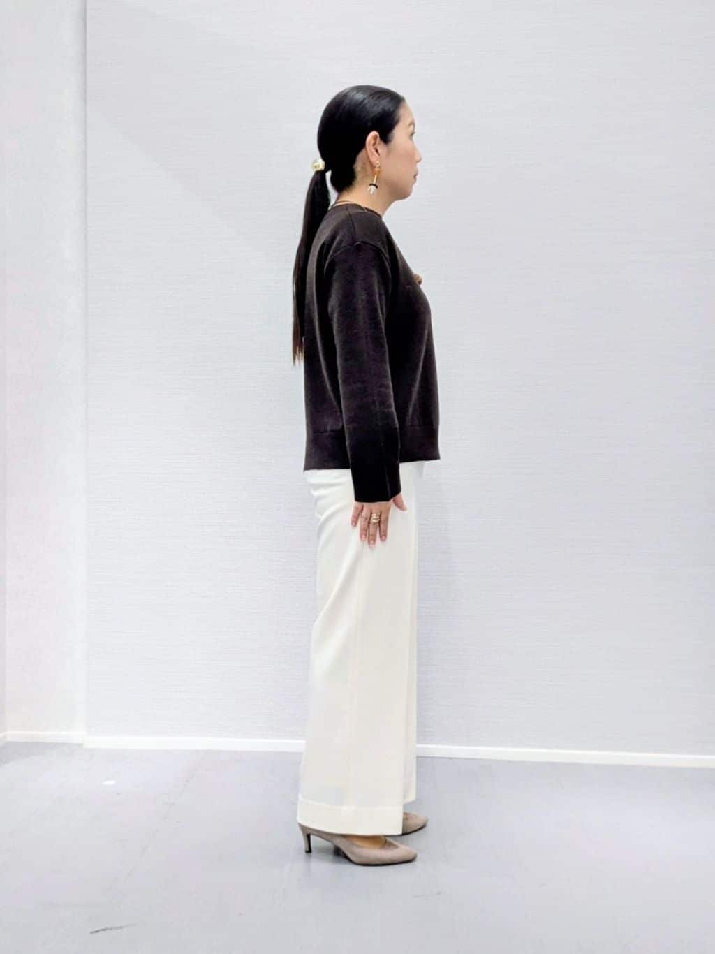 makkyさんの「UNTITLED｜【洗える】モックネックミラノリブニット」を使ったコーディネート