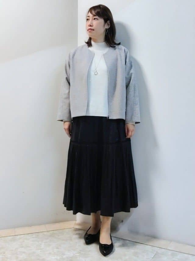 エリさんの「Reflect｜【ゆったりシルエット】ジャージメルトンコクーンジャケット」を使ったコーディネート