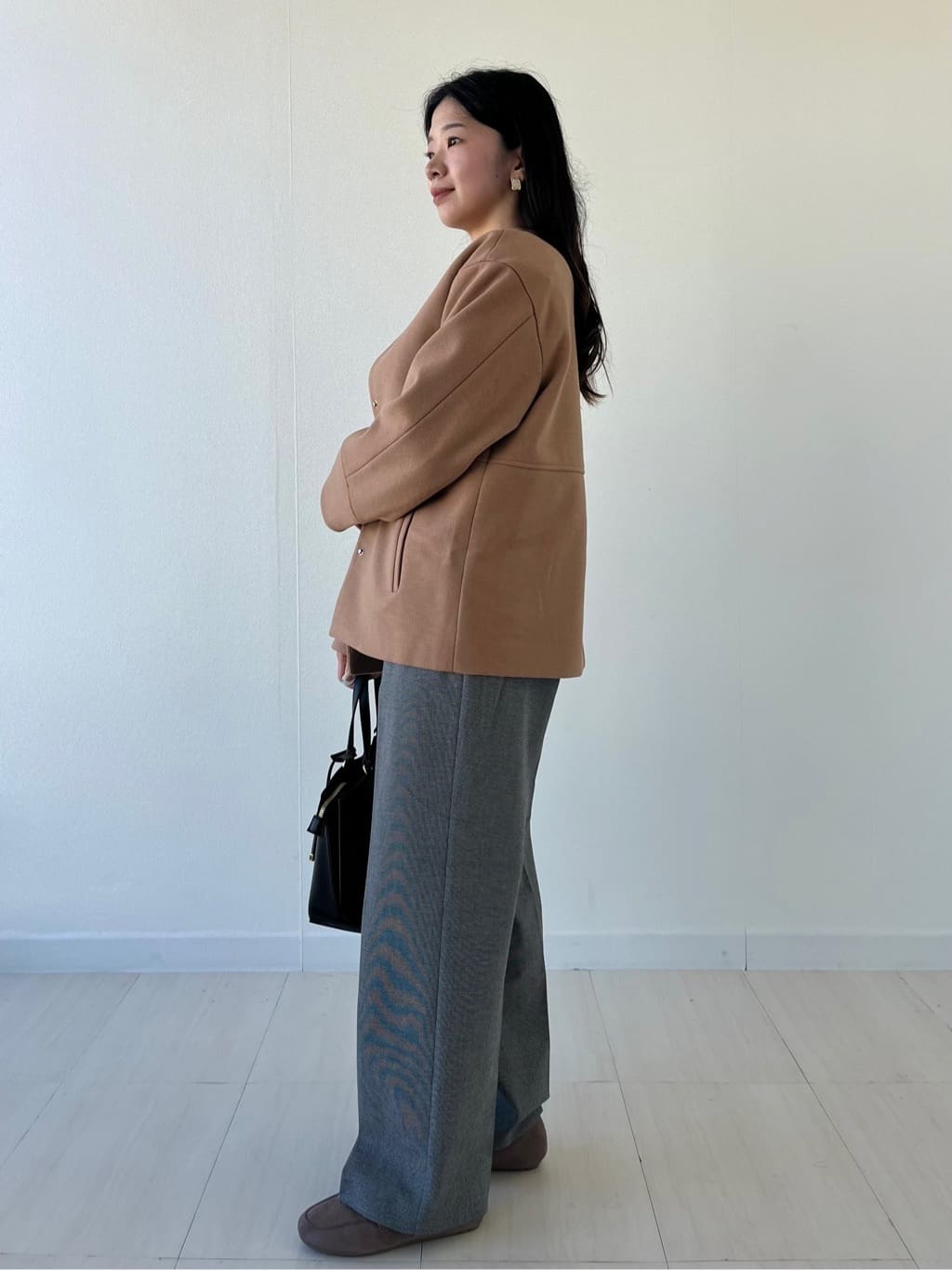 Mori Moriさんの「index｜ラメガーターボートネックニット【洗濯機OK】」を使ったコーディネート