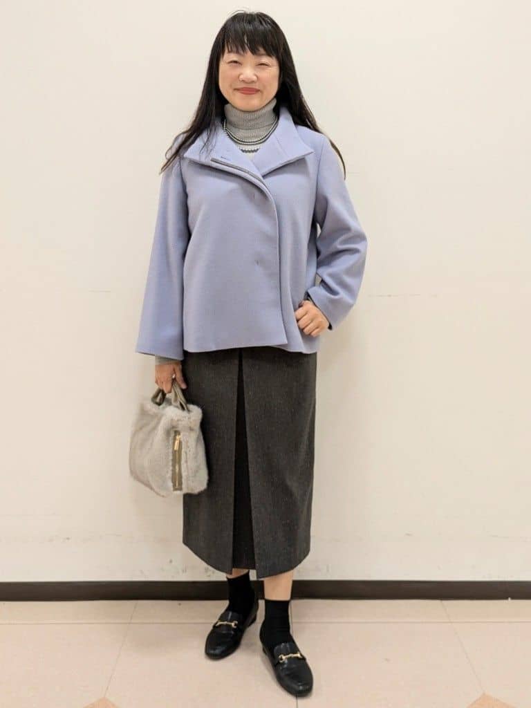 ともさんの「UNTITLED｜【着回しが効く／オンオフアウター】ウールショートコート」を使ったコーディネート