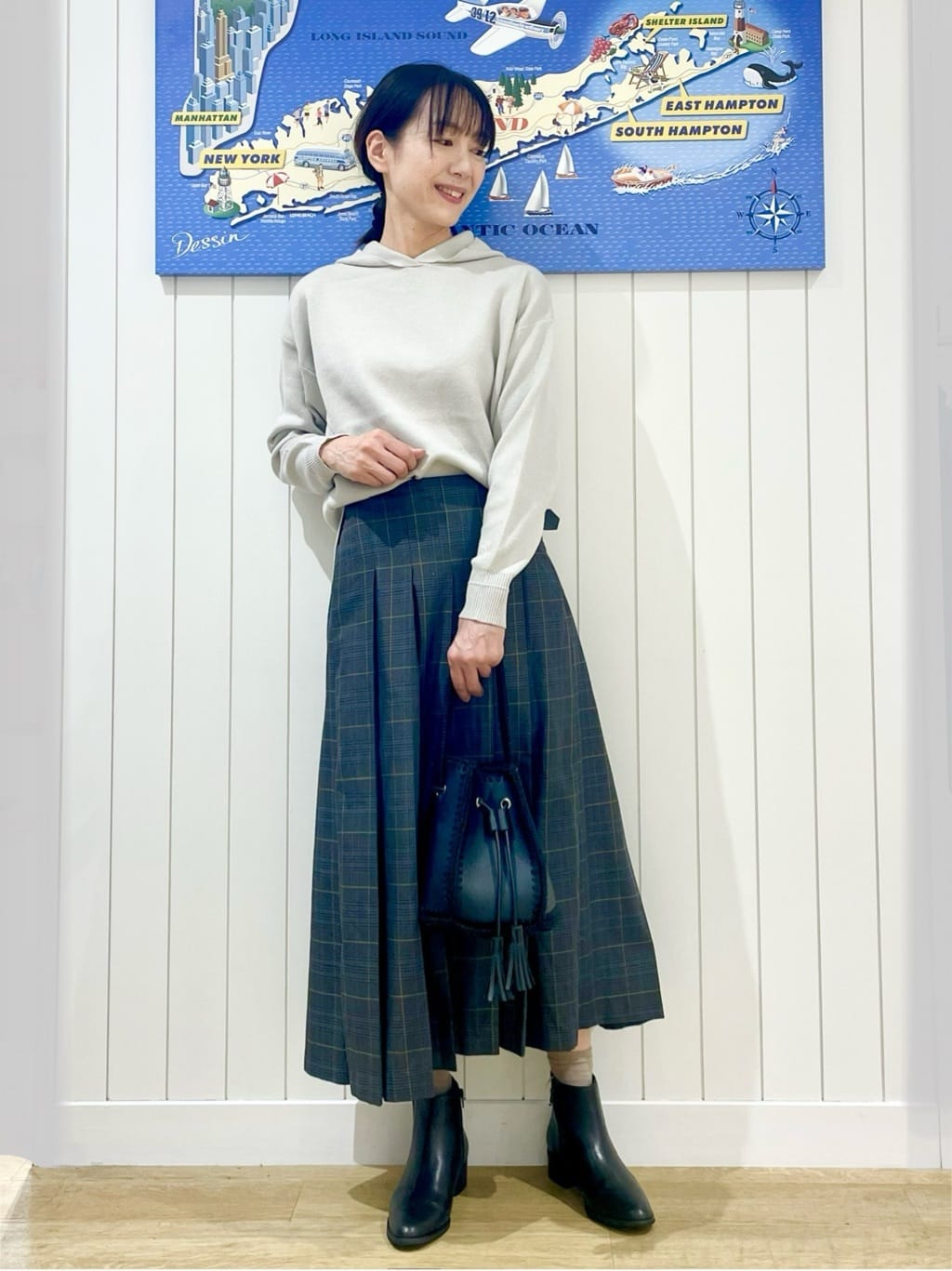 uwatokoさんの「Dessin｜【洗える／体型カバー】ちょうどいいニットパーカ」を使ったコーディネート