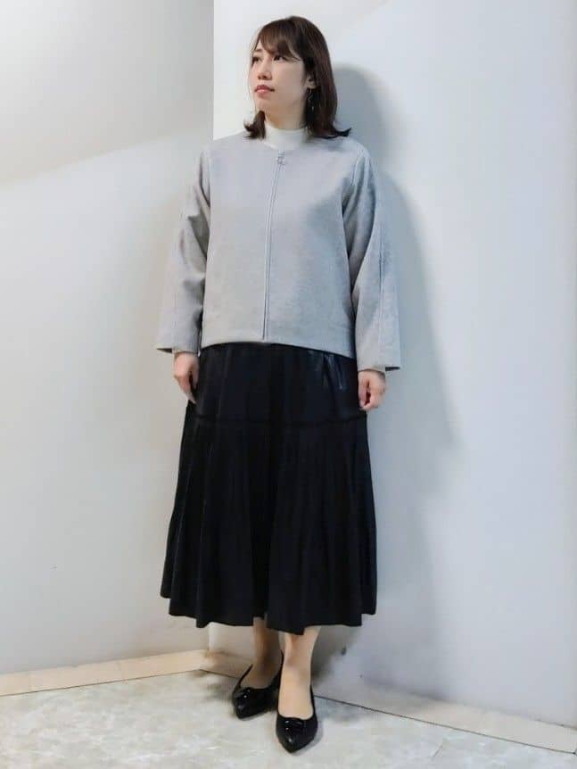 エリさんの「Reflect｜【ゆったりシルエット】ジャージメルトンコクーンジャケット」を使ったコーディネート