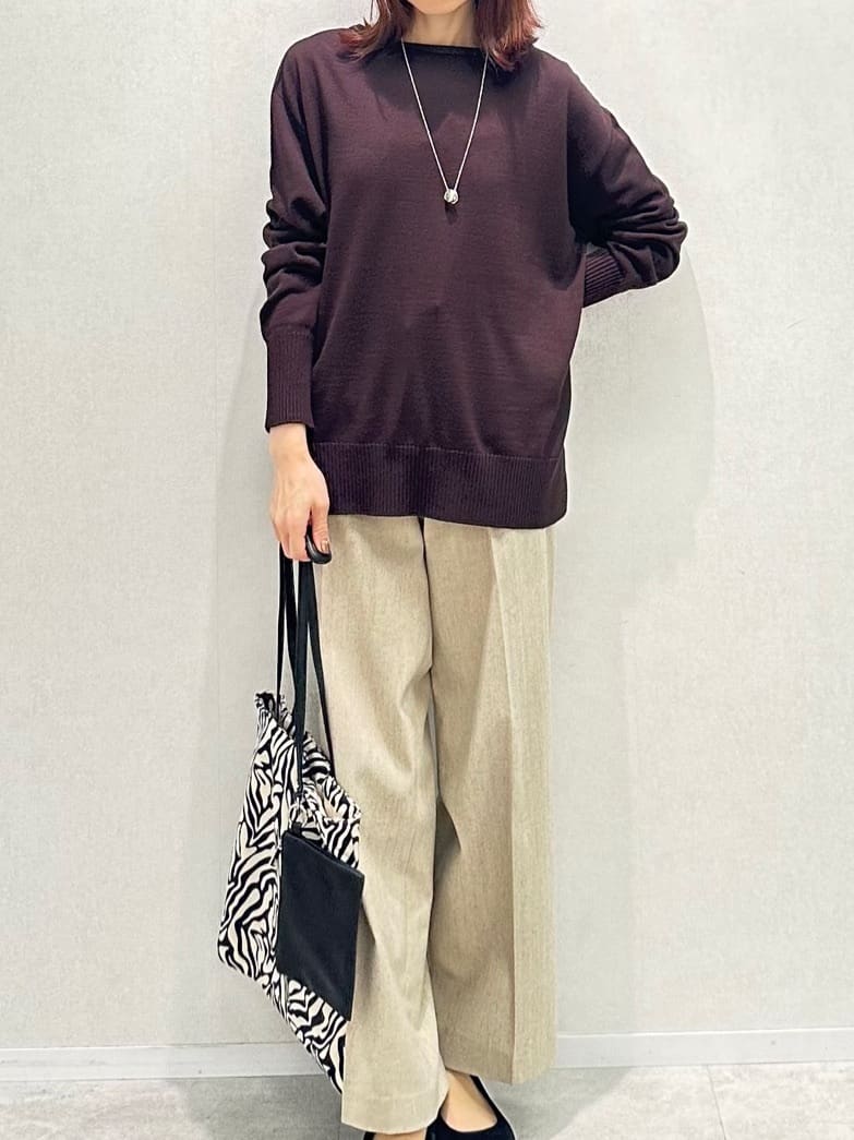 Miwaさんの「UNTITLED｜【8色展開/体型カバー】魅せるタイムレスニット」を使ったコーディネート
