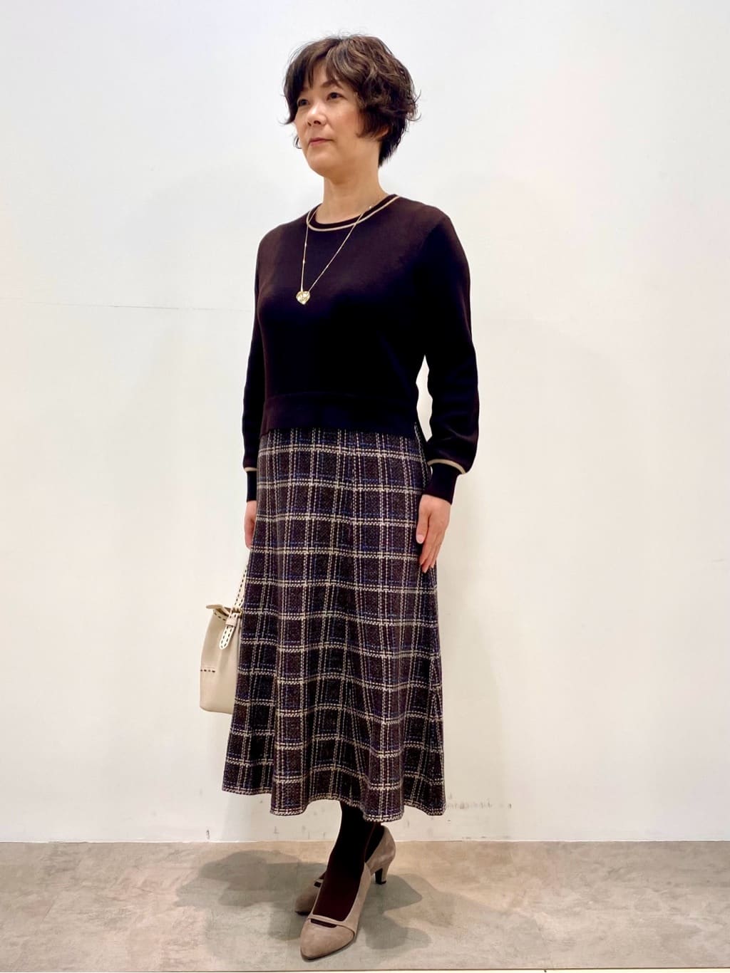 oharaさんの「Reflect｜【SS-4Lサイズ／衿が顔に当たらない◎】スタンドネックミドルコート」を使ったコーディネート