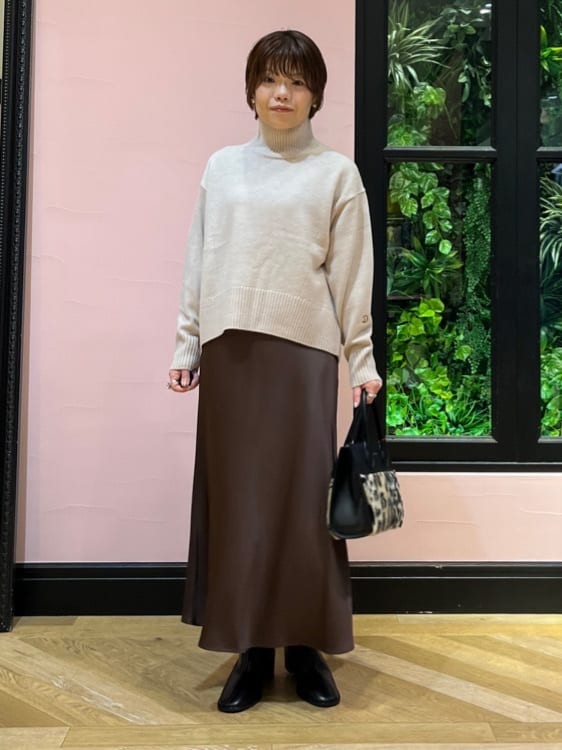 ogataさんの「DRESSTERIOR｜フェイクファーコンビリサイクルレザートートバッグ」を使ったコーディネート