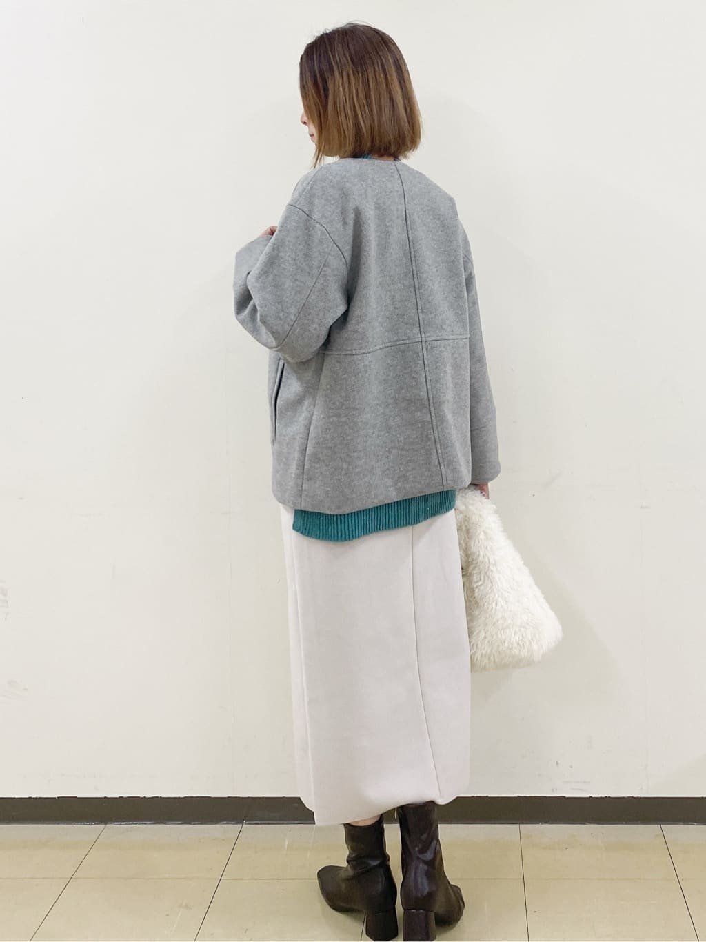 miさんの「index｜ウールライクタイトスカート【洗濯機洗い可】《8col》」を使ったコーディネート