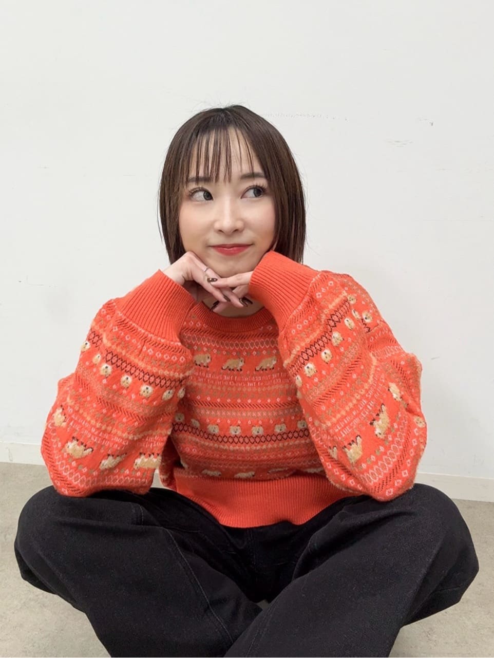 𝐜𝐡𝐢𝐤𝐚さんの「SHOO･LA･RUE｜【旭山動物園応援商品】ノルディック柄 モールニット」を使ったコーディネート