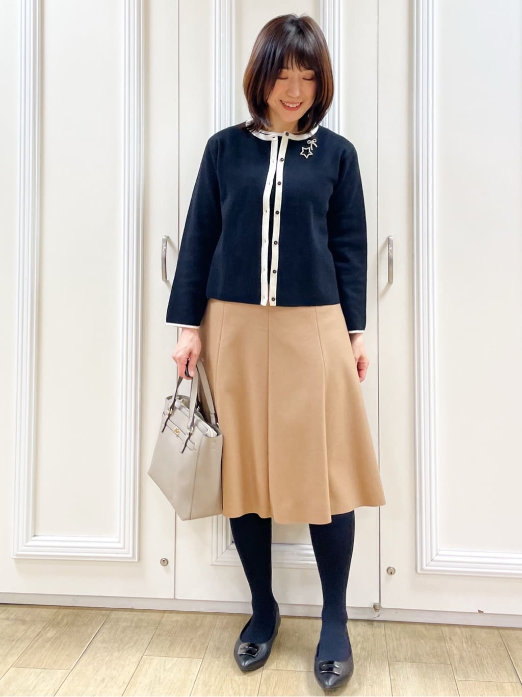 めいさんの「Reflect｜【SS-4Lサイズ】フーデッドミドルダウンコート」を使ったコーディネート