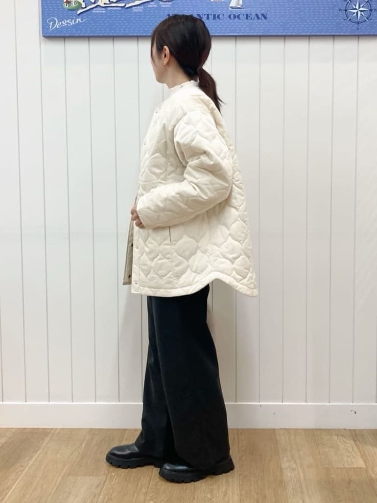 yoshiさんの「Dessin｜【洗える】ハイネックベロアモールニット」を使ったコーディネート