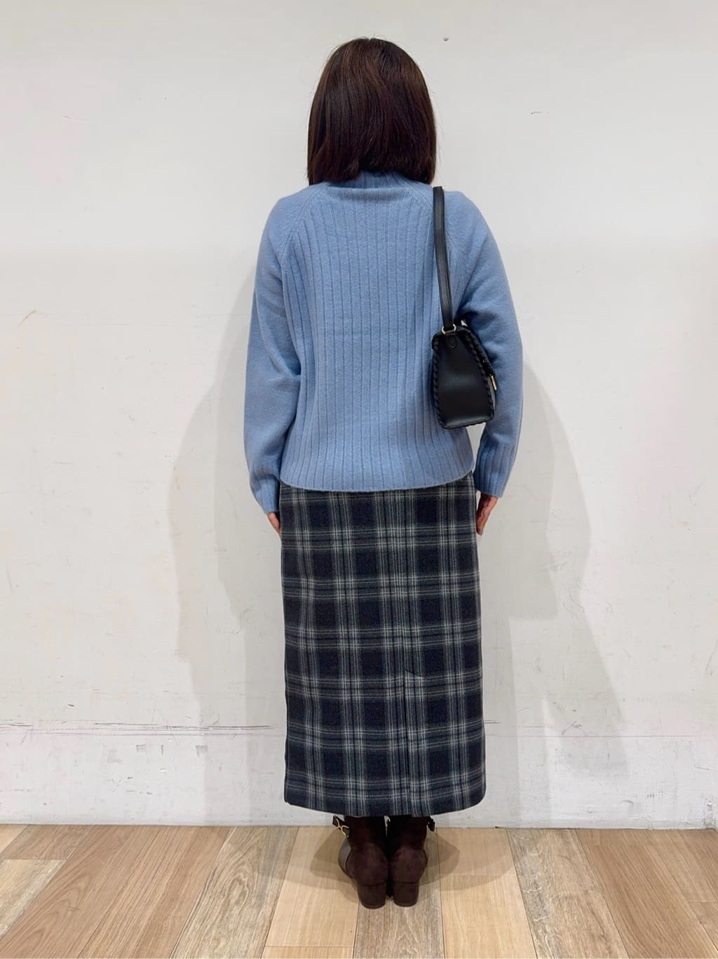 miさんの「grove｜【洗える】バックリブ切替ニット」を使ったコーディネート