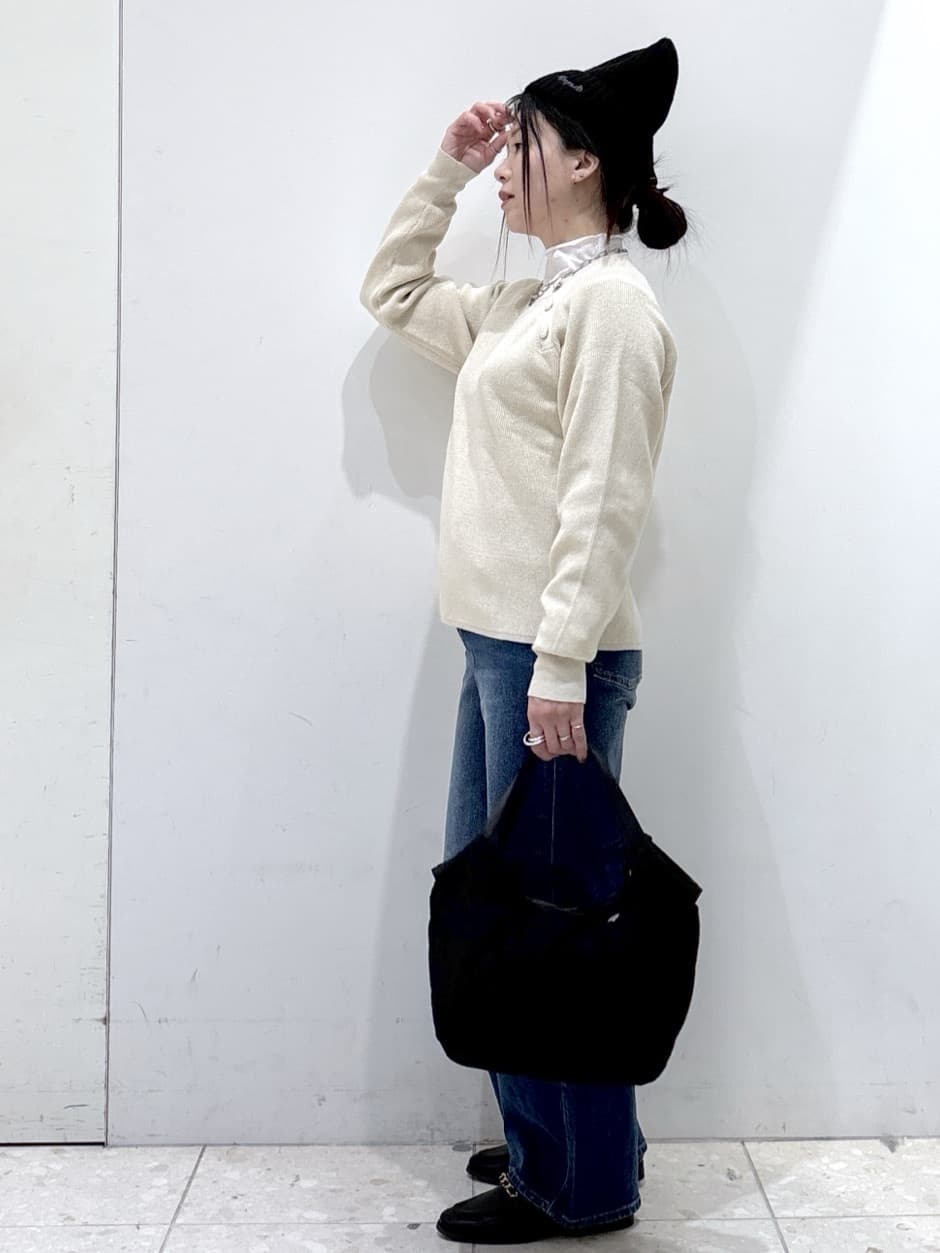mameさんの「OPAQUE.CLIP｜ウールライクメルトンノーカラーコート【洗濯機洗い可】」を使ったコーディネート