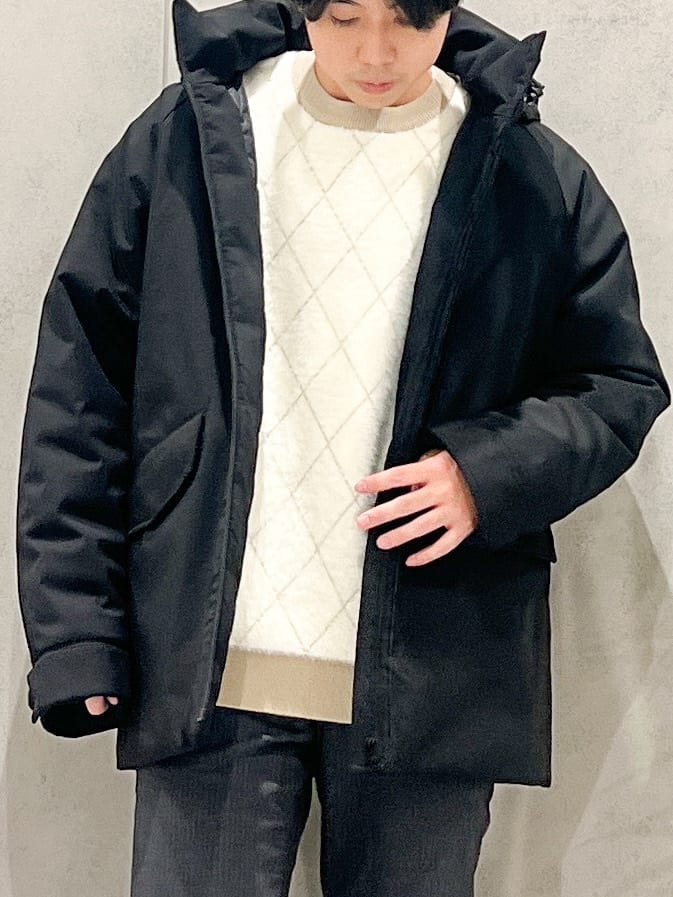 SHI-MAさんの「THE SHOP TK｜【軽くて、暖かい】SORONA／ソロナ 中綿ブルゾン 防風/軽量/洗濯機OK/フード脱着可」を使ったコーディネート