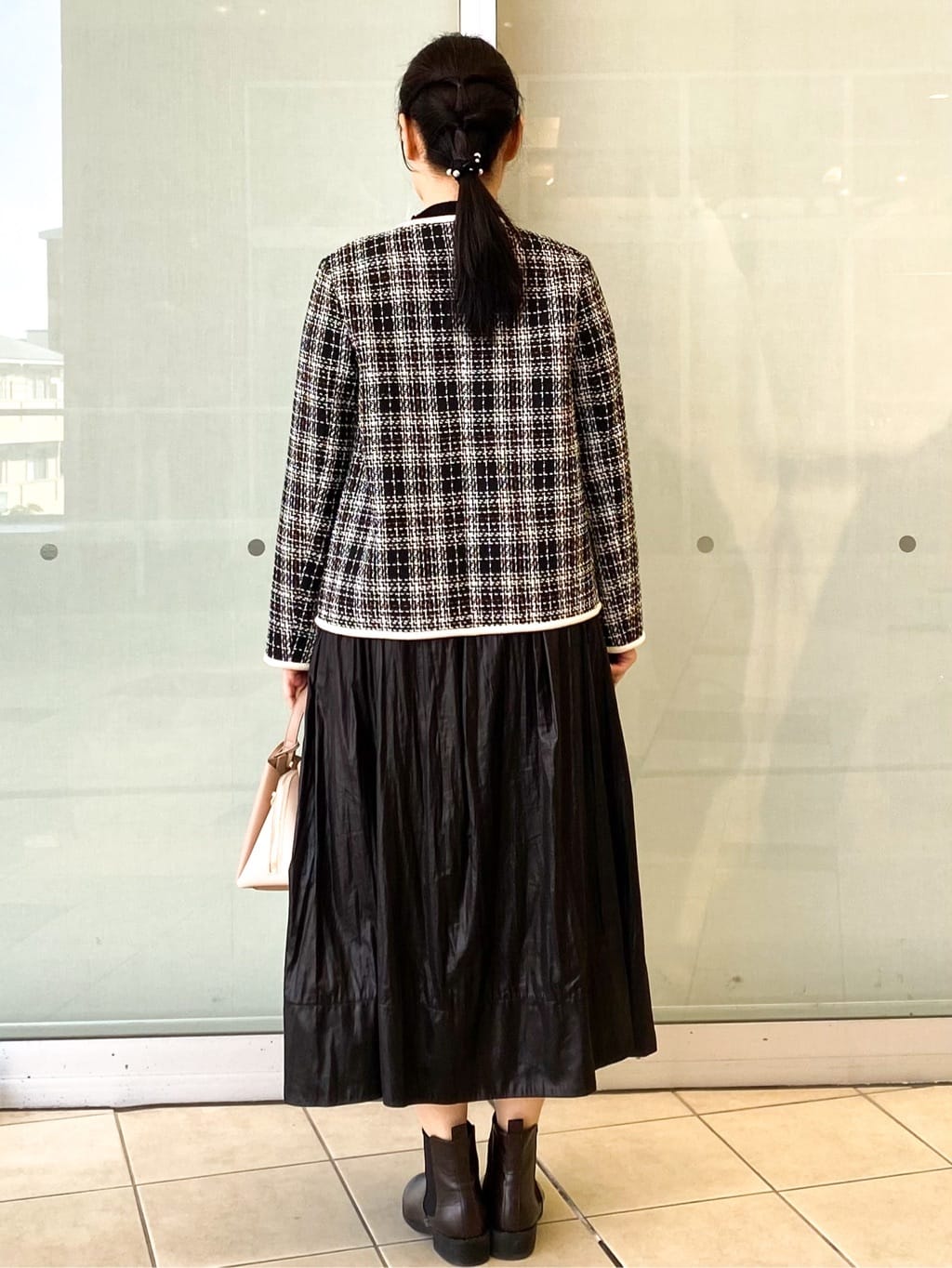 Jeanさんの「OPAQUE.CLIP｜チェックツイードジャケットコート／セットアップ対応【洗える】」を使ったコーディネート