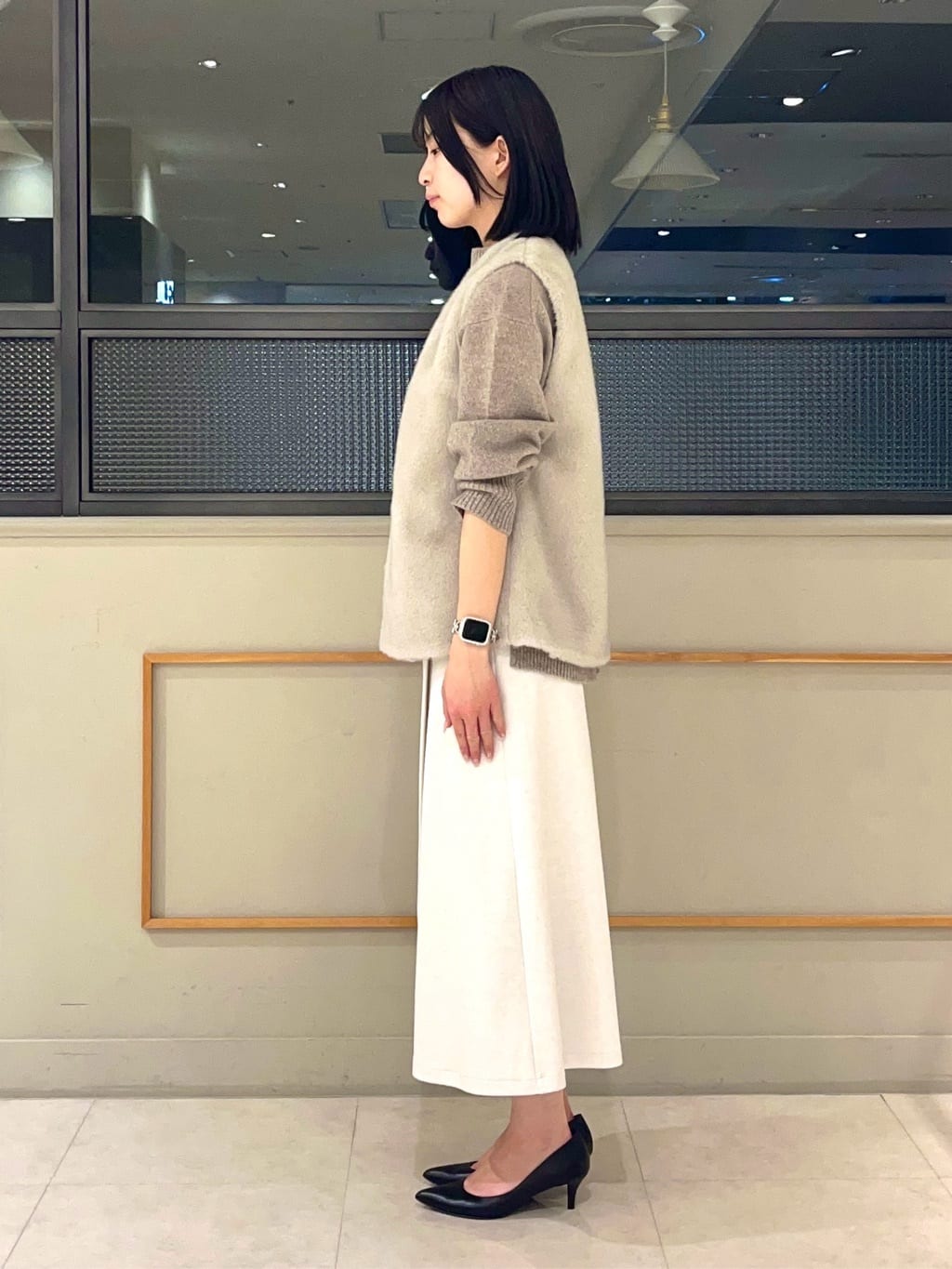 kumiさんの「INDIVI｜【冬ニット人気NO．1！／カシミヤ混】ミドルゲージハイネックニット」を使ったコーディネート
