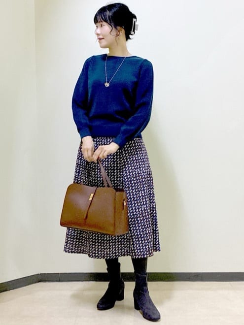  beni_gingerさんの「Reflect｜【選べる8色／スカートにもパンツにも◎】ウール混ボートネックニット」を使ったコーディネート