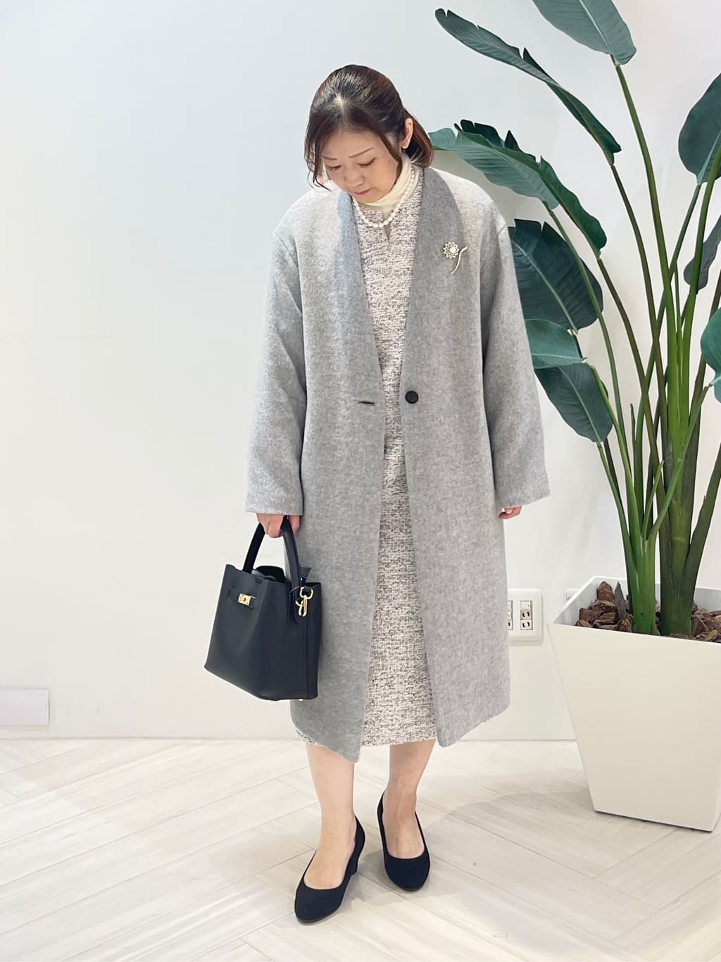 Tomoさんの「UNTITLED｜【軽量／ウール混】ライトフォルム ロングコート」を使ったコーディネート