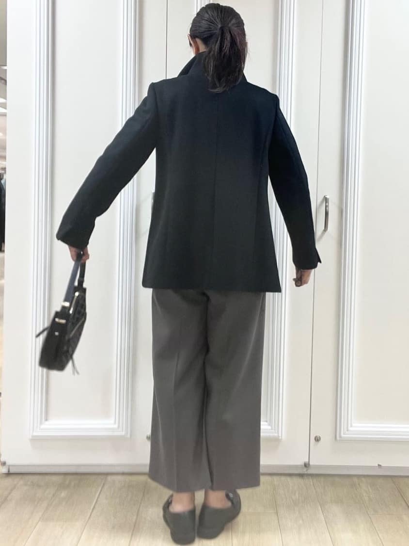 KAOさんの「Reflect｜【SS-4Lサイズ／衿が顔に当たらない◎】スタンドネックミドルコート」を使ったコーディネート