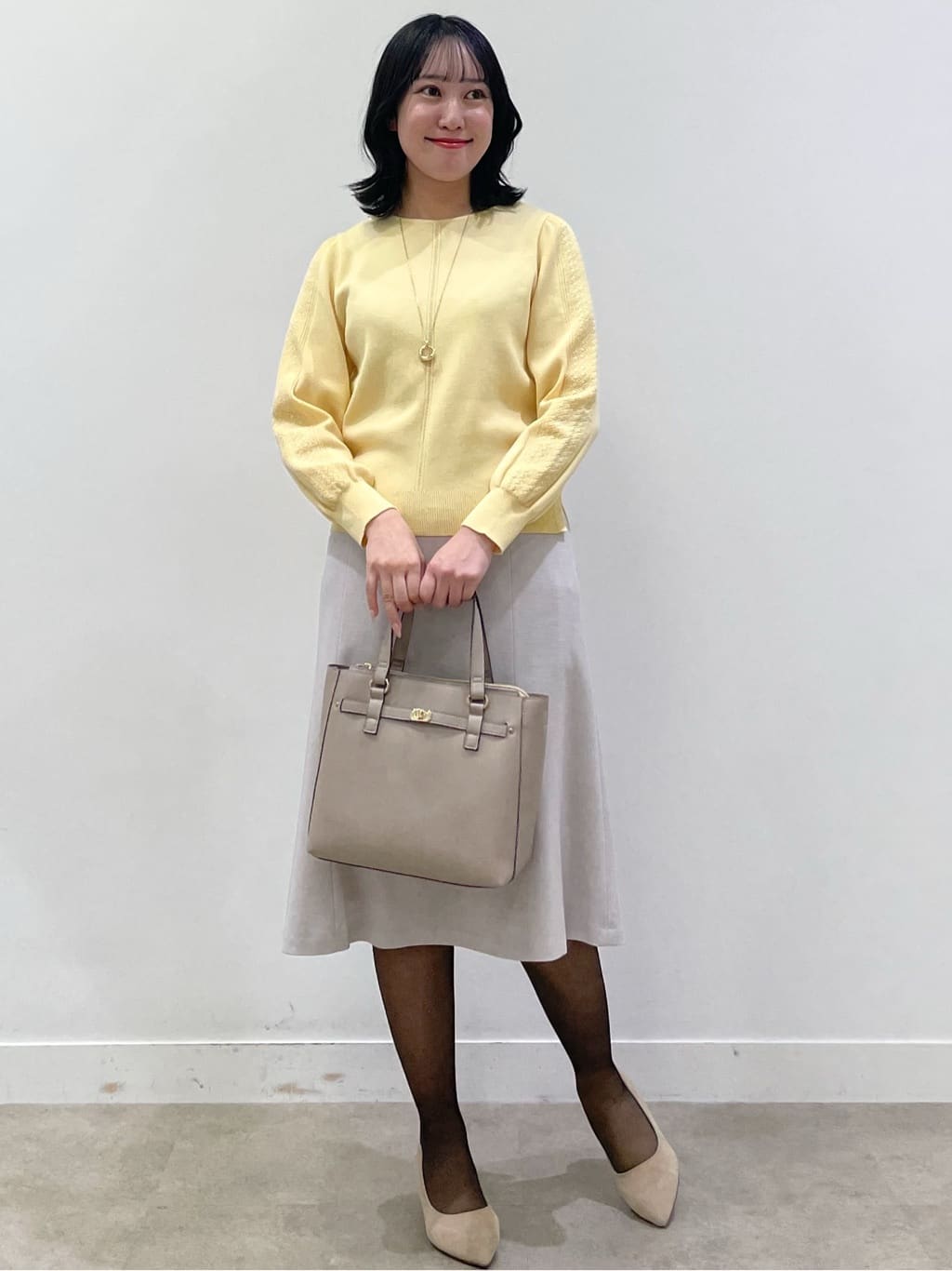 yukariさんの「Reflect｜【選べる8色／スカートにもパンツにも◎】ウール混ボートネックニット」を使ったコーディネート