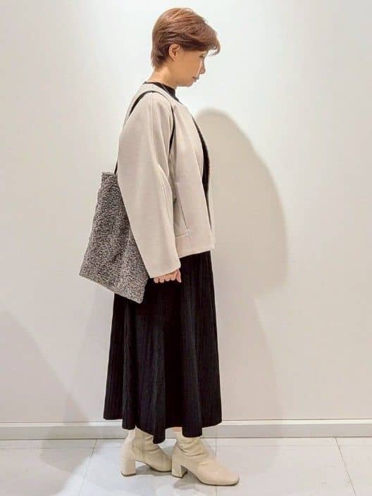 mamiさんの「Reflect｜【ゆったりシルエット】ジャージメルトンコクーンジャケット」を使ったコーディネート