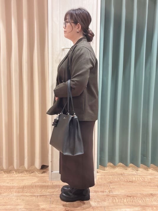 タガさんの「SHOO･LA･RUE｜【絶妙なゆるピタ/洗濯機可】ちくちくしにくい リブハイネックやわらかニット」を使ったコーディネート