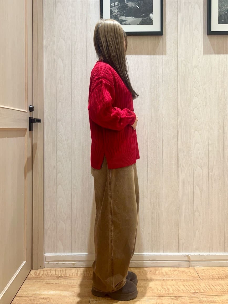 ﾕｲさんの「SHOO･LA･RUE｜【洗濯機可／毛玉レス】シンプルケーブル柄ニット」を使ったコーディネート
