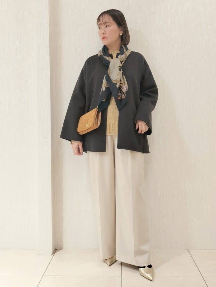 naokoさんの「UNTITLED｜【ゆったり】三つ杢カラーニット」を使ったコーディネート