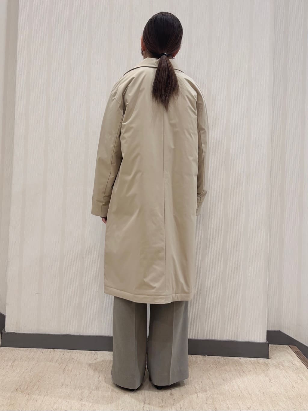 ちひさんの「INDIVI｜【洗える／通勤／スーツ】メランジストレッチ ワイドパンツ」を使ったコーディネート