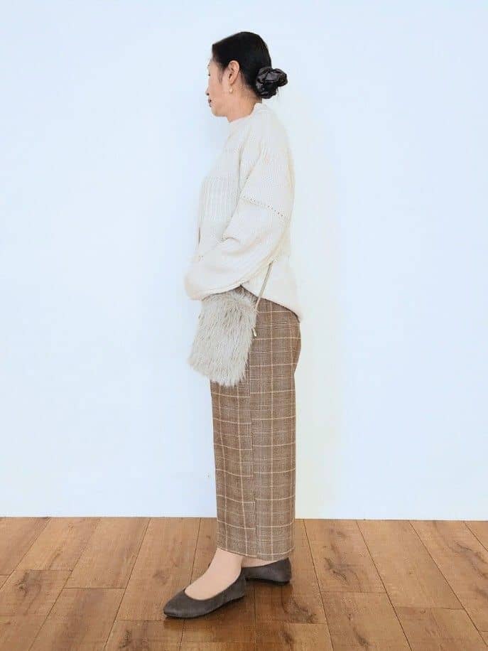 くまさんの「SHOO･LA･RUE｜【洗濯機可/S-LL】きちんと見えする あったか裏起毛ガウチョパンツ」を使ったコーディネート